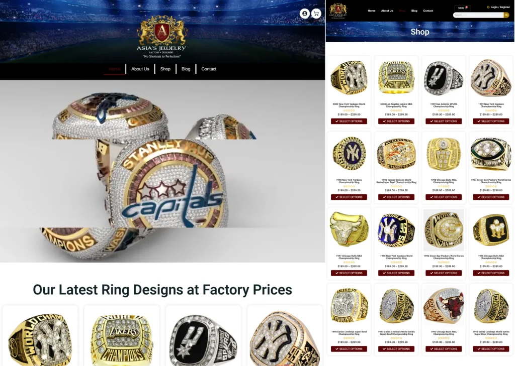 Asia’s Jewelry Website showcase