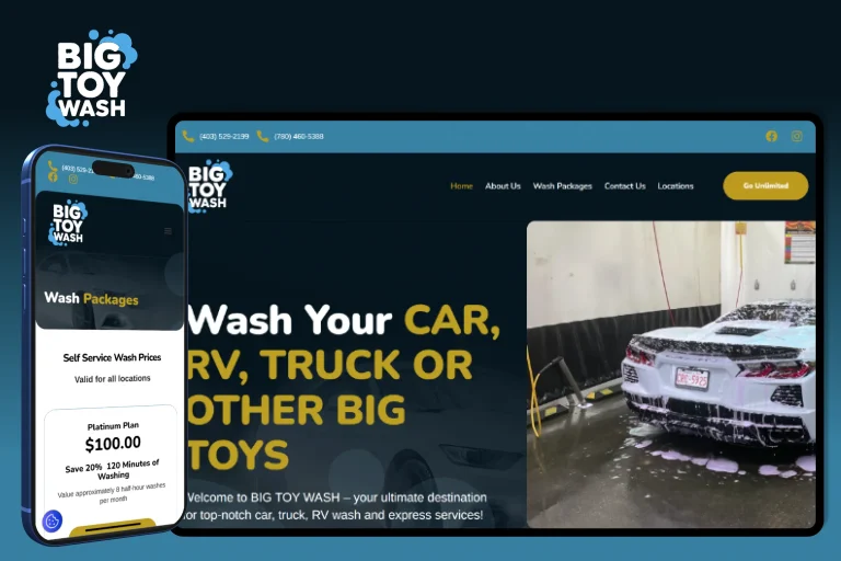 Big Toy Car Wash Responsive Web Design