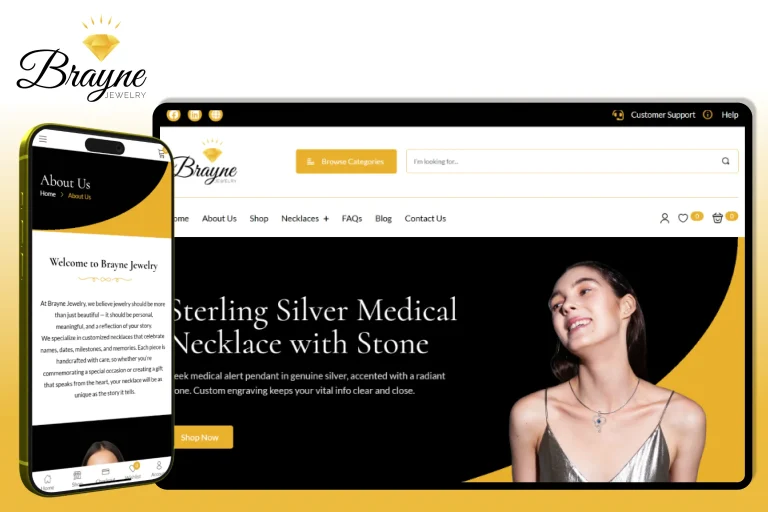 Brayne Jewelry Responsive Web Design