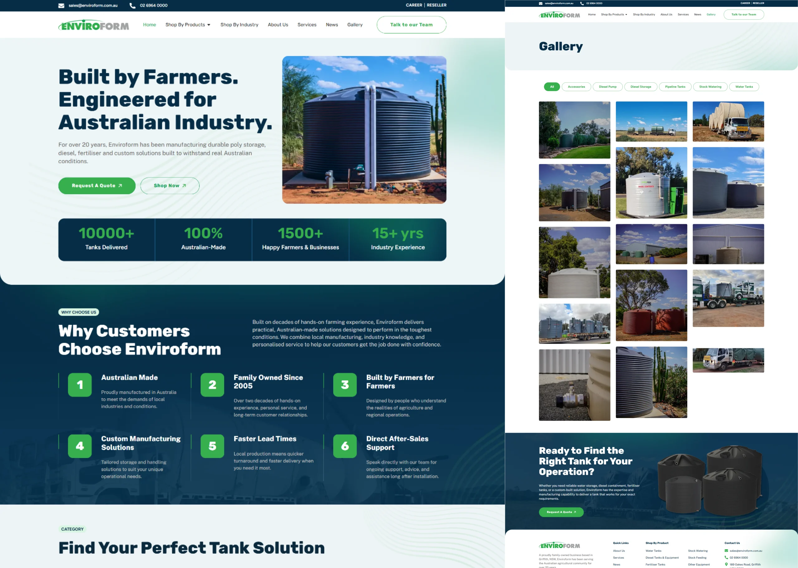 Enviroform Website showcase